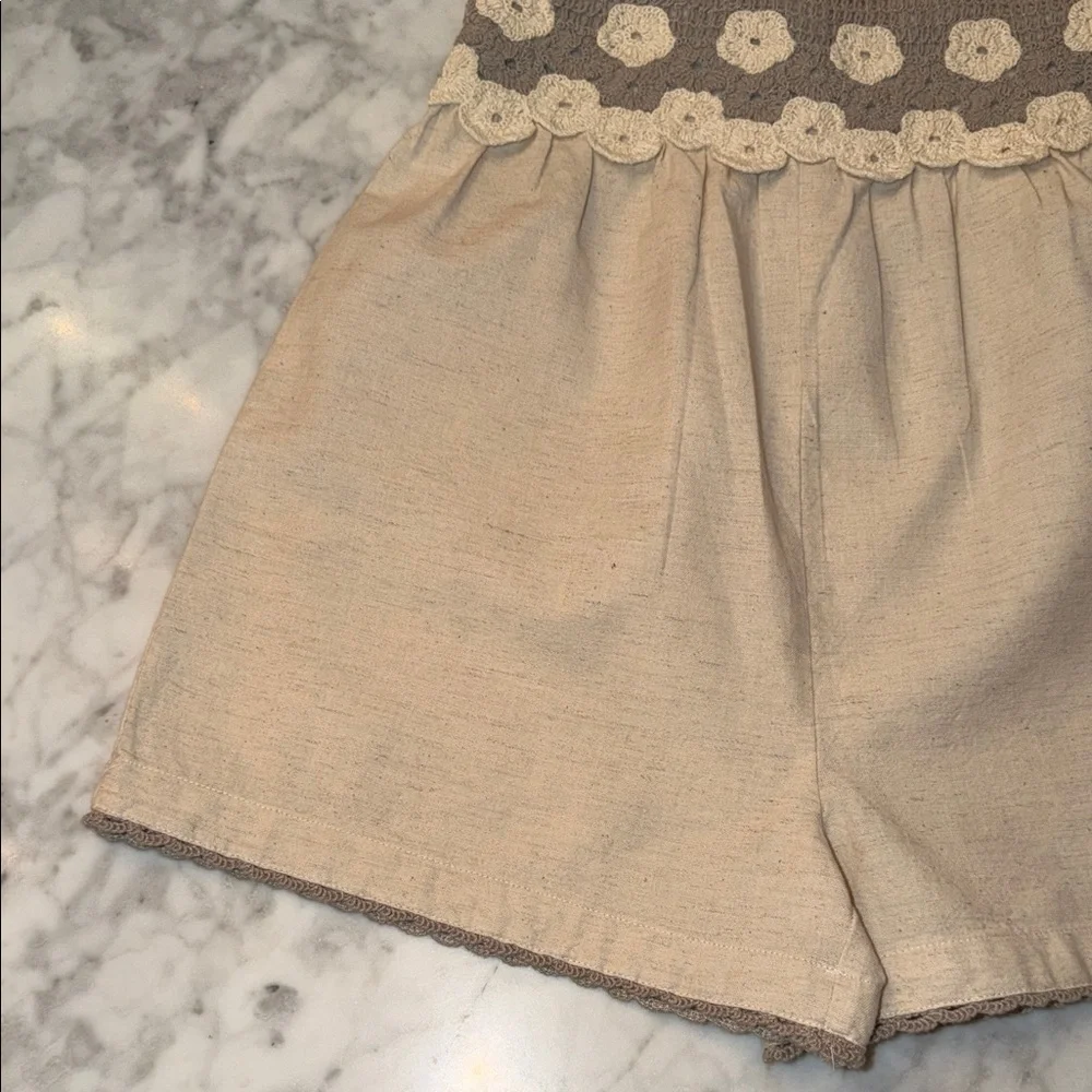 NWOT Zara Kids Beige and Brown Floral Romper 4Y - Picture 4 of 9